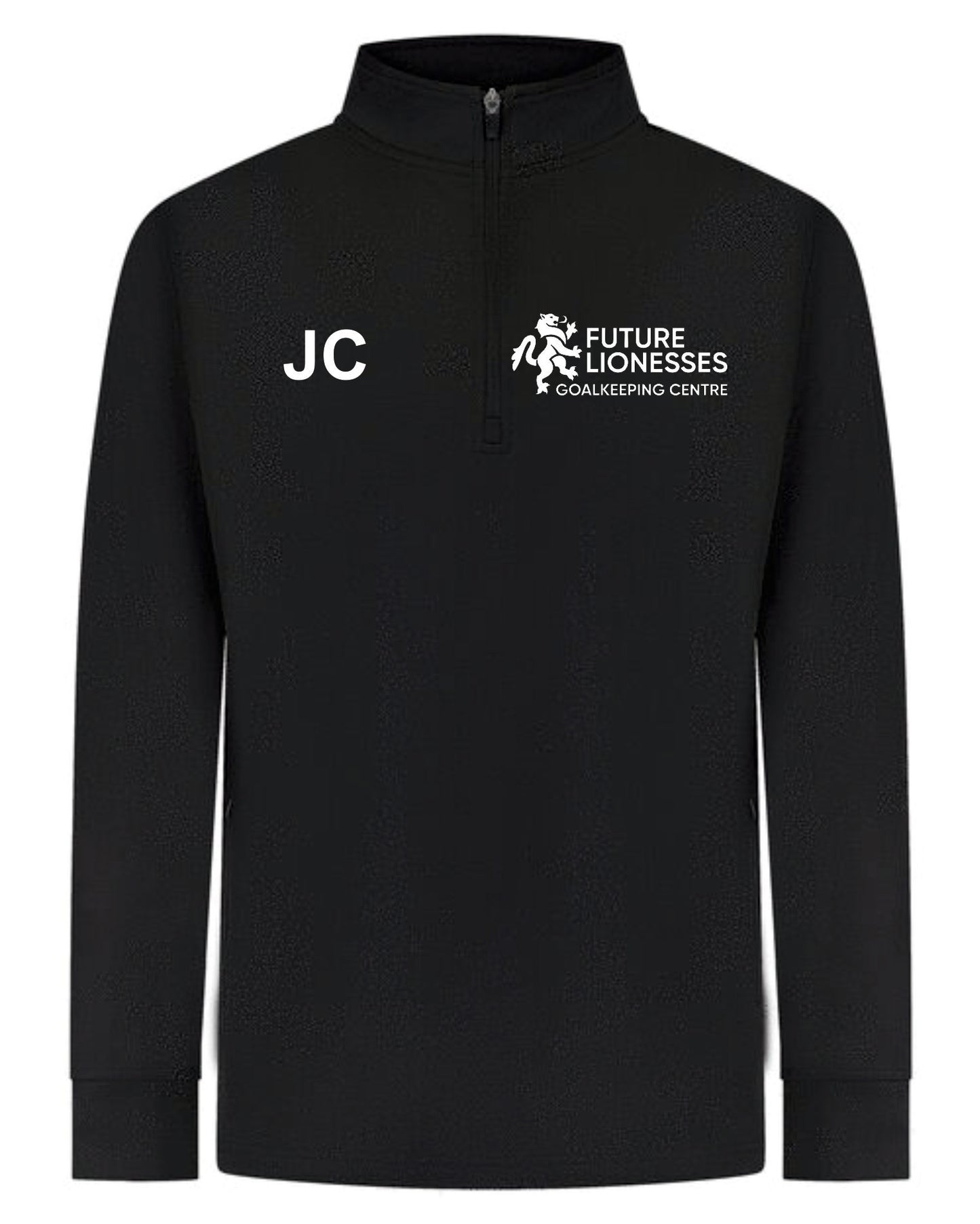 Black 1/4 Zip Tracksuit Top