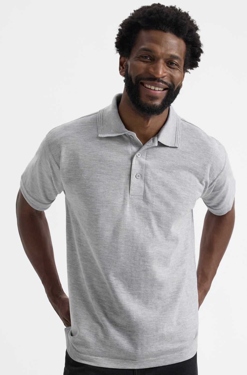 Polo Shirt in Heather Grey
